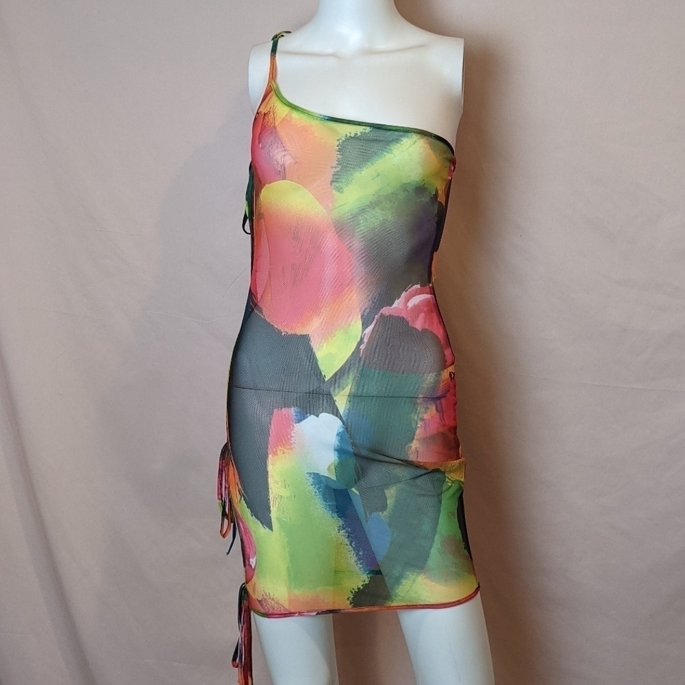 Fashion Nova Attention Seeking Mesh Mini Dress size XS